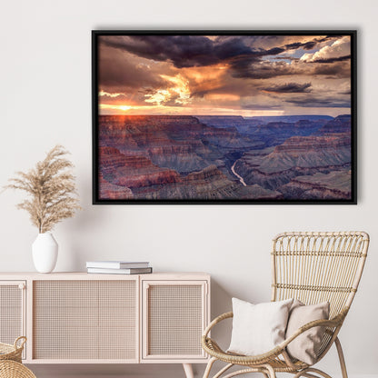 Arizona Grand Canyon National Park Colorado River From Mohave Point, Framed Cavas Print, Floating Frame
