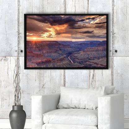 Arizona Grand Canyon National Park Colorado River From Mohave Point, Framed Cavas Print, Floating Frame