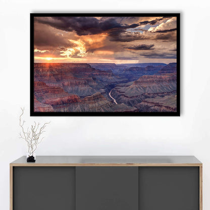 Arizona Grand Canyon National Park Colorado River From Mohave Point, Framed Art Print, Picture Framed