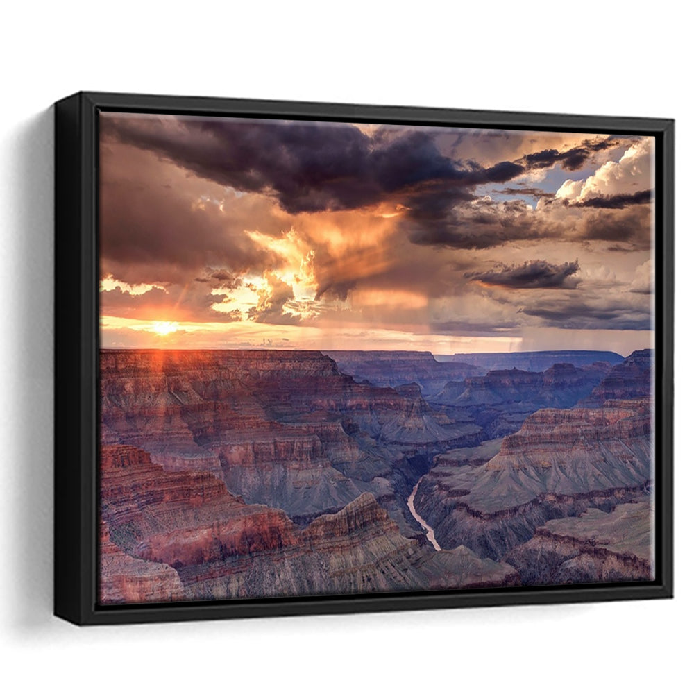 Arizona Grand Canyon National Park Colorado River From Mohave Point, Framed Cavas Print, Floating Frame