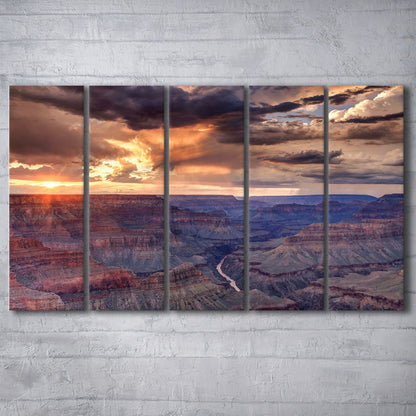 Arizona Grand Canyon National Park Colorado River from Mohave Point, 5 Piece B Extra Large Cavas Print Wall Art Decor