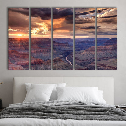 Arizona Grand Canyon National Park Colorado River from Mohave Point, 5 Piece B Extra Large Cavas Print Wall Art Decor