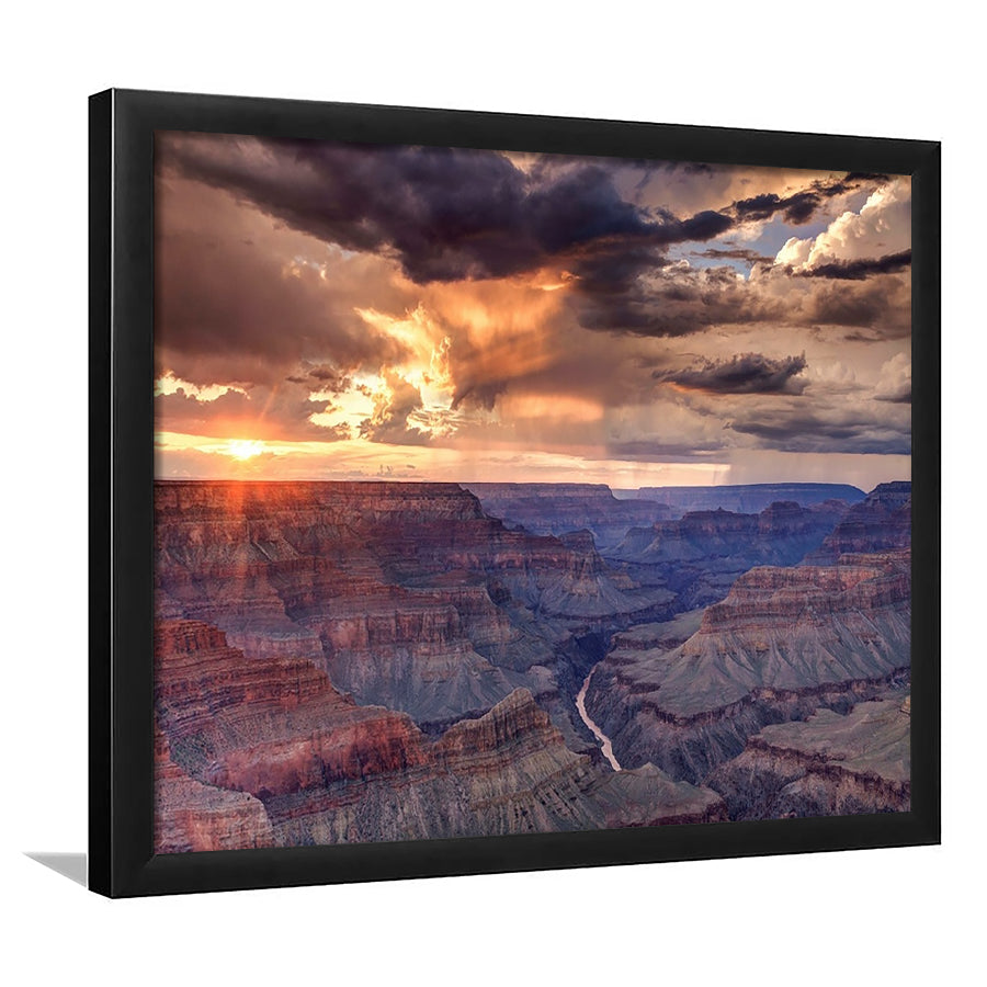 Arizona Grand Canyon National Park Colorado River From Mohave Point, Framed Art Print, Picture Framed