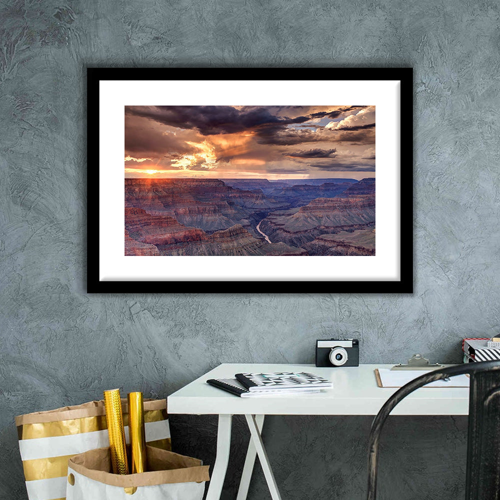 Arizona Grand Canyon National Park Colorado River From Mohave Point, Framed Art Print White Border