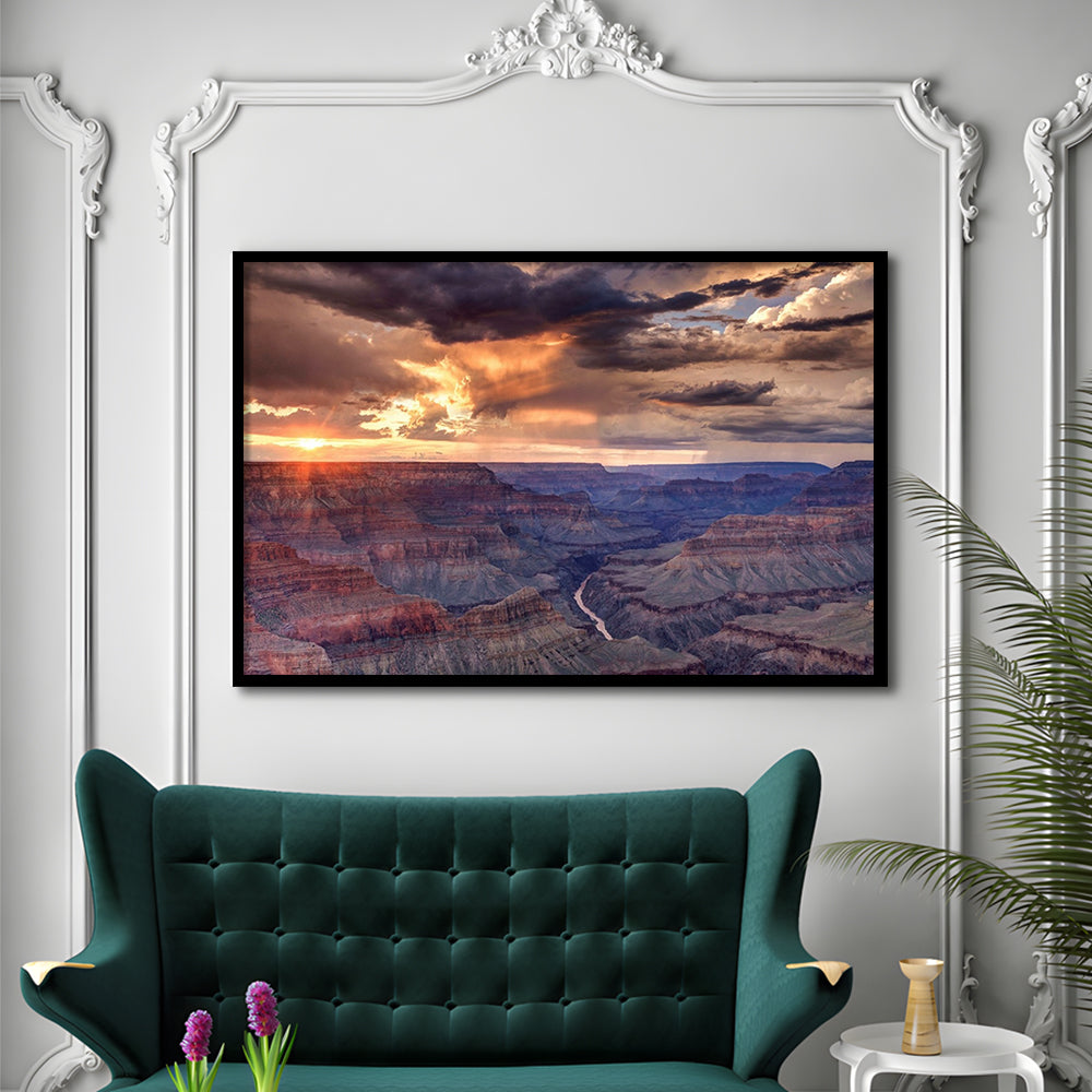 Arizona Grand Canyon National Park Colorado River From Mohave Point, Framed Art Print, Picture Framed