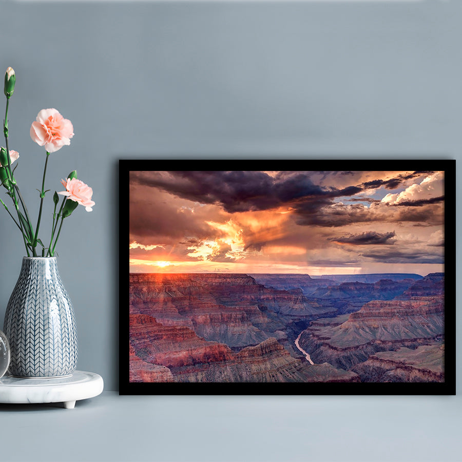 Arizona Grand Canyon National Park Colorado River From Mohave Point, Framed Art Print, Picture Framed