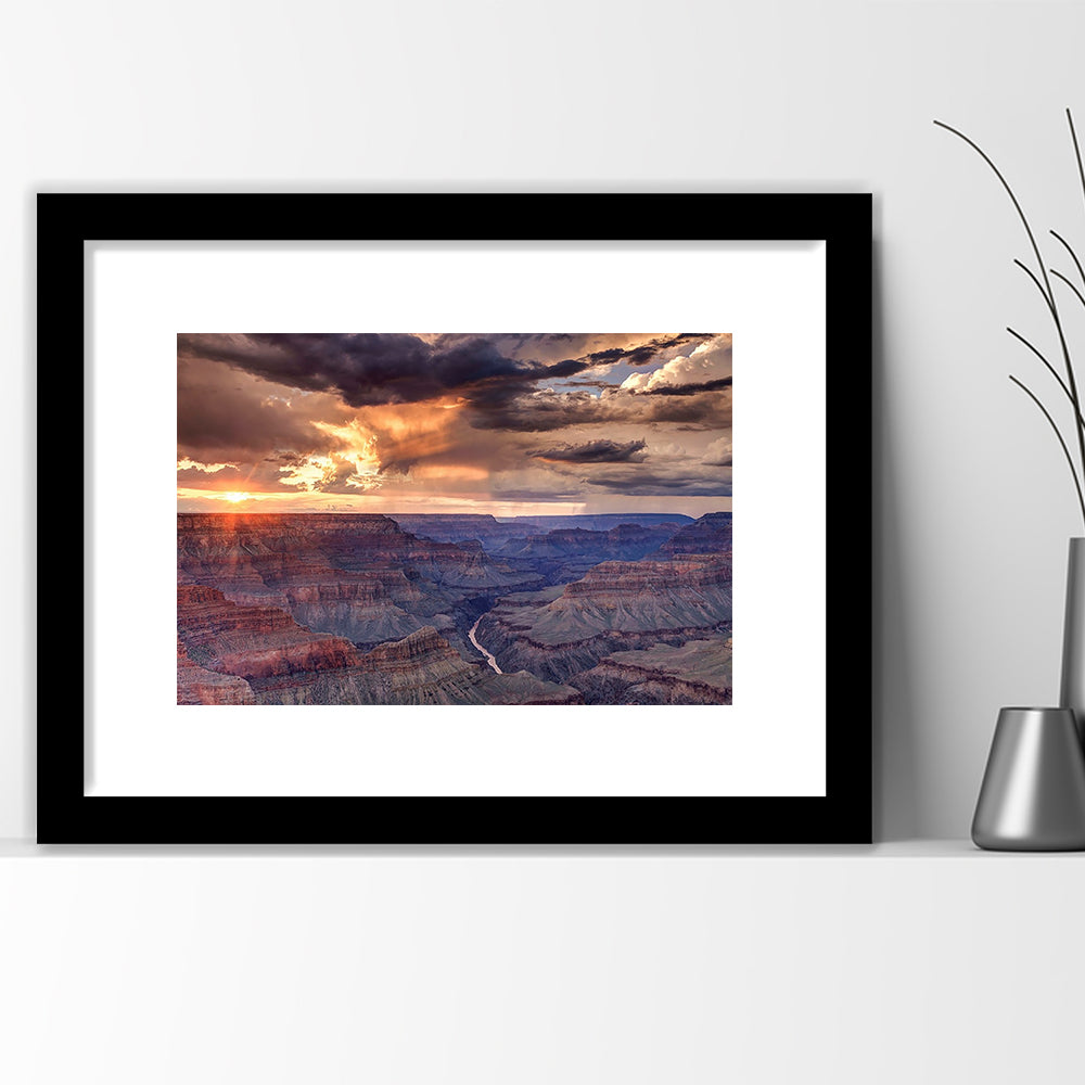Arizona Grand Canyon National Park Colorado River From Mohave Point, Framed Art Print White Border