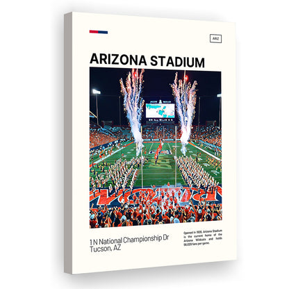 Arizona Stadium Print, Arizona Wildcats Stadium Canvas Art, Fan Gifts, Sport Art, Canvas Print Wall Art
