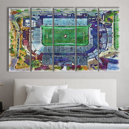 Army Black Knights, Michie Painting Stadium Watercolor, Sport Art, Extra Large Canvas Print Wall Art