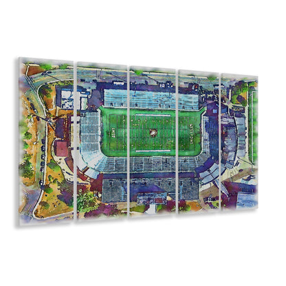 Army Black Knights, Michie Painting Stadium Watercolor, Sport Art, Extra Large Canvas Print Wall Art