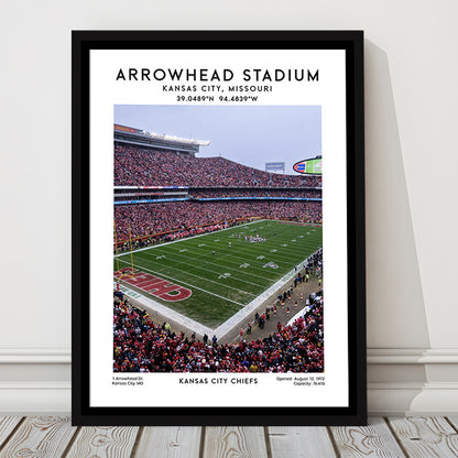 Arrowhead Stadium Print, Kansas City, American Wall Art, Sport Art Print, Framed Canvas Prints Wall Art