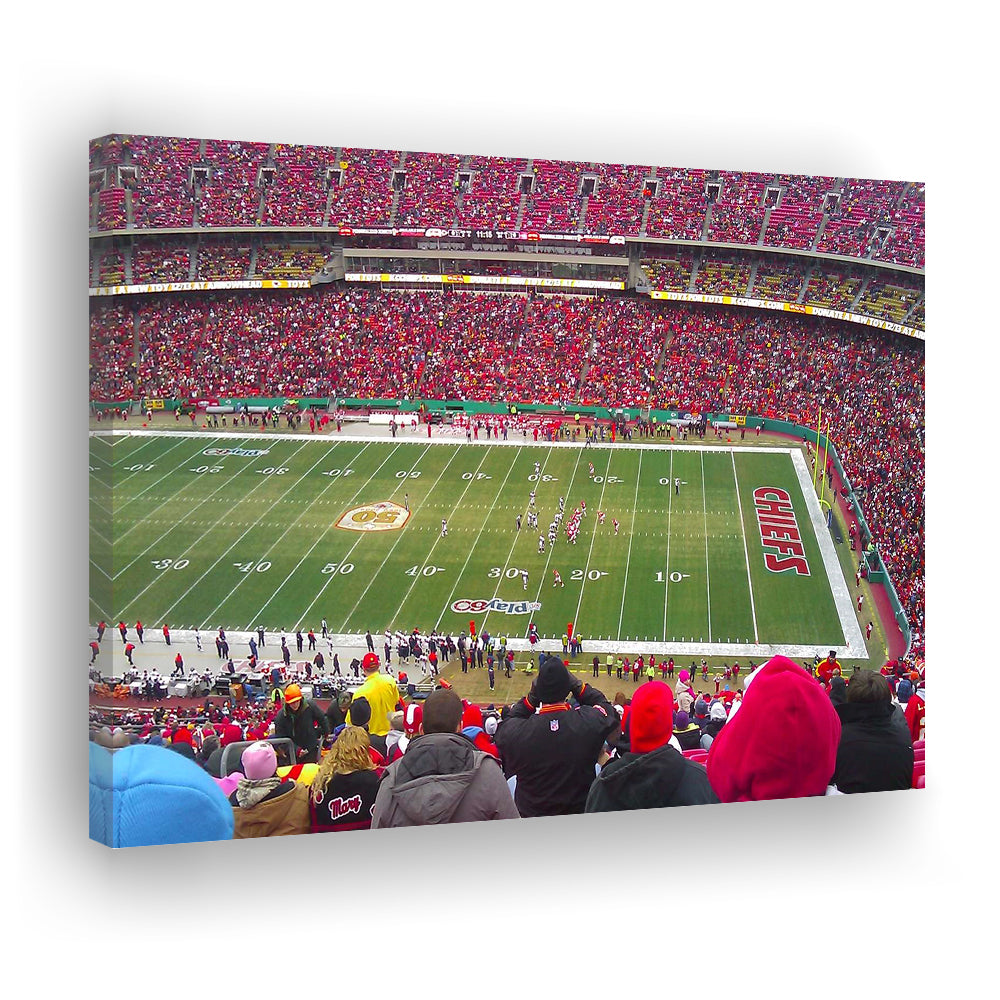Arrowhead Stadium, Stadium Canvas, Sport Art, Gift for him, Man Cave Decor, Art Print, Canvas Print Wall Art