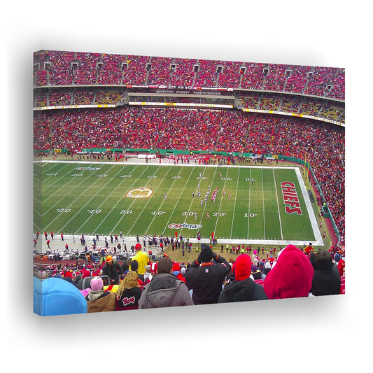 Arrowhead Stadium, Stadium Canvas, Sport Art, Gift for him, Man Cave Decor, Art Print, Canvas Print Wall Art