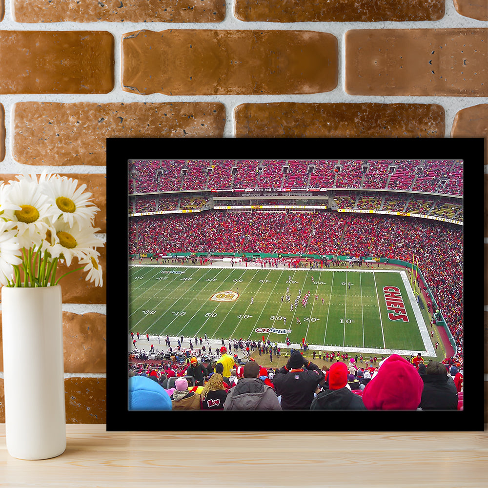 Arrowhead Stadium, Stadium Canvas, Sport Art, Gift for him, Framed Art Print Wall Decor, Picture Framed