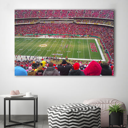 Arrowhead Stadium, Stadium Canvas, Sport Art, Gift for him, Man Cave Decor, Art Print, Canvas Print Wall Art