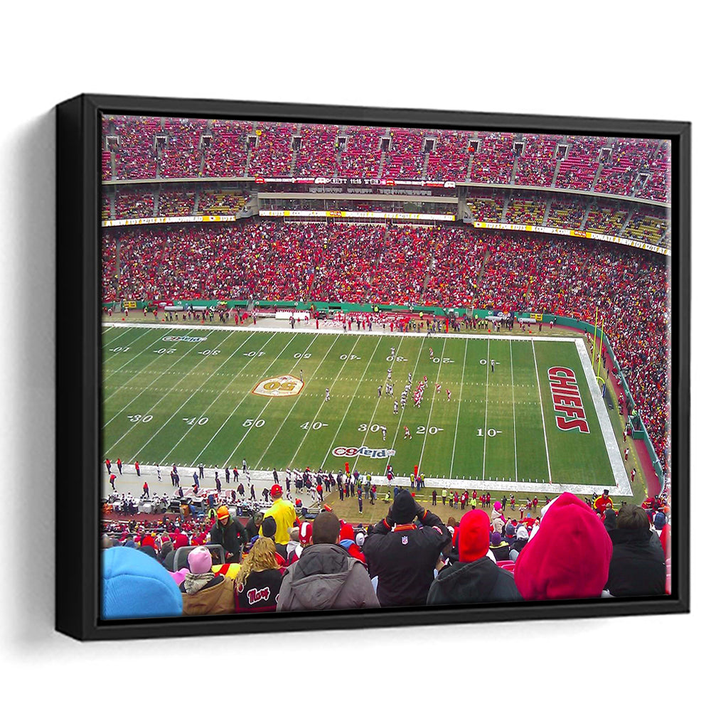 Arrowhead Stadium, Stadium Canvas, Sport Art, Framed Canvas Print Wall Art, Floating Frame