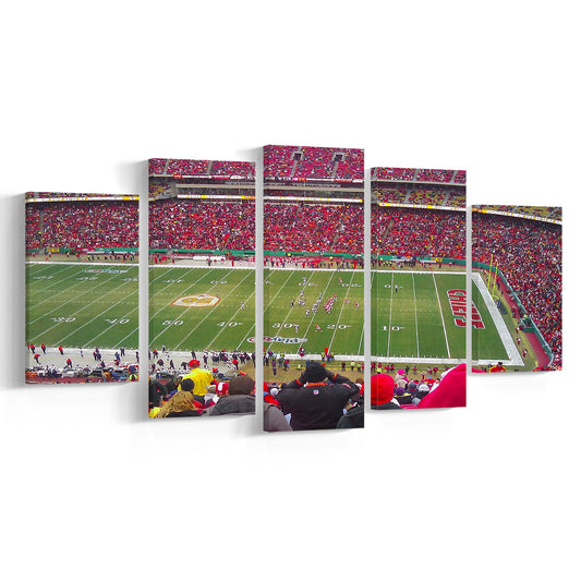Arrowhead Stadium, Stadium Canvas, Sport Art, Gift for him, 5 Panel, Large Canvas, Canvas Print Wall Art