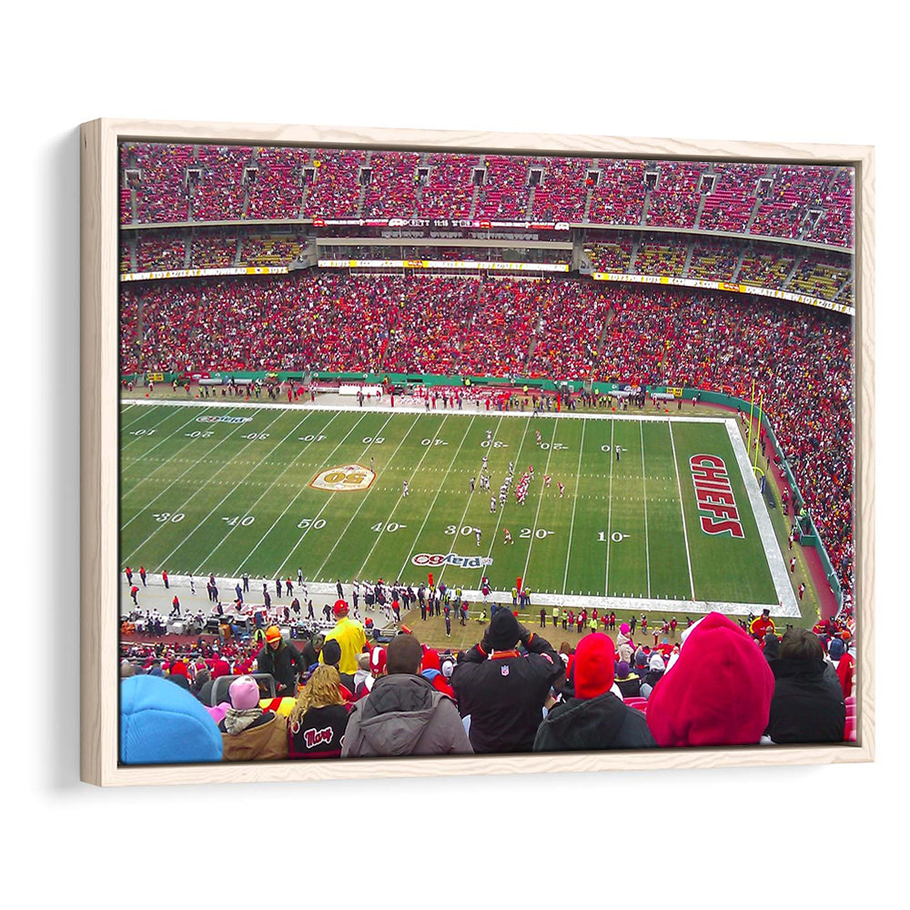 Arrowhead Stadium, Stadium Canvas, Sport Art, Framed Canvas Print Wall Art, Floating Frame