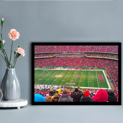 Arrowhead Stadium, Stadium Canvas, Sport Art, Gift for him, Framed Art Print Wall Decor, Picture Framed