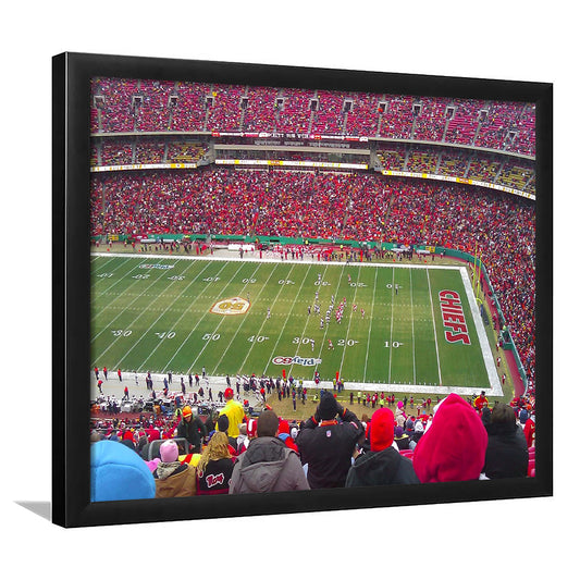 Arrowhead Stadium, Stadium Canvas, Sport Art, Gift for him, Framed Art Print Wall Decor, Picture Framed