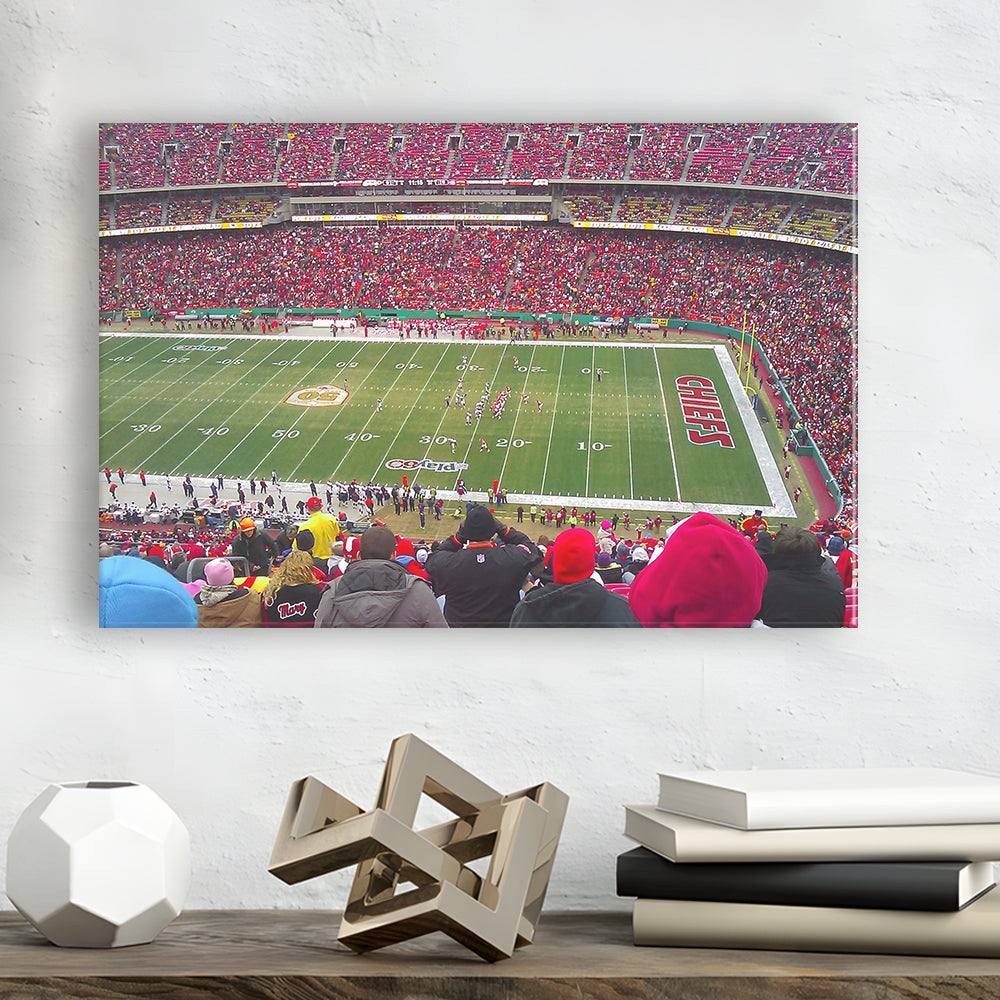 Arrowhead Stadium, Stadium Canvas, Sport Art, Gift for him, Man Cave Decor, Art Print, Canvas Print Wall Art