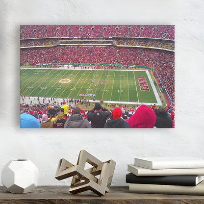 Arrowhead Stadium, Stadium Canvas, Sport Art, Gift for him, Man Cave Decor, Art Print, Canvas Print Wall Art
