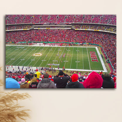 Arrowhead Stadium, Stadium Canvas, Sport Art, Gift for him, Man Cave Decor, Art Print, Canvas Print Wall Art