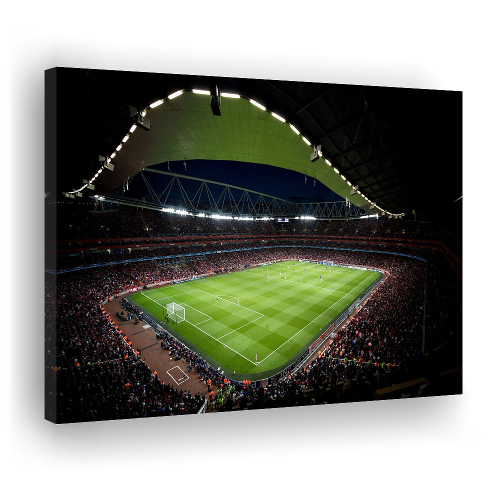 Arsenal Emirates Stadium at Night, Stadium Canvas, Sport Art, Gift for him, Man Cave Decor, Art Print, Canvas Print Wall Art