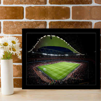 Arsenal Emirates Stadium at Night, Stadium Canvas, Sport Art, Gift for him, Framed Art Print Wall Decor, Picture Framed