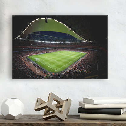 Arsenal Emirates Stadium at Night, Stadium Canvas, Sport Art, Gift for him, Man Cave Decor, Art Print, Canvas Print Wall Art