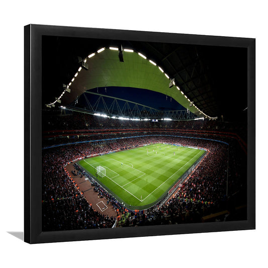 Arsenal Emirates Stadium at Night, Stadium Canvas, Sport Art, Gift for him, Framed Art Print Wall Decor, Picture Framed
