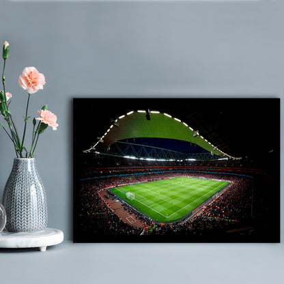 Arsenal Emirates Stadium at Night, Stadium Canvas, Sport Art, Gift for him, Framed Art Print Wall Decor, Picture Framed