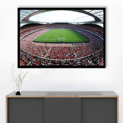 Arsenal Football Stadium in London, Stadium Canvas, Sport Art, Gift for him, Framed Art Print Wall Decor, Picture Framed