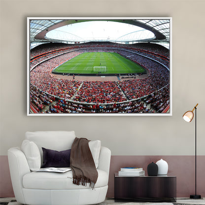 Arsenal Football Stadium in London, Stadium Canvas, Sport Art, Framed Canvas Print Wall Art, Floating Frame