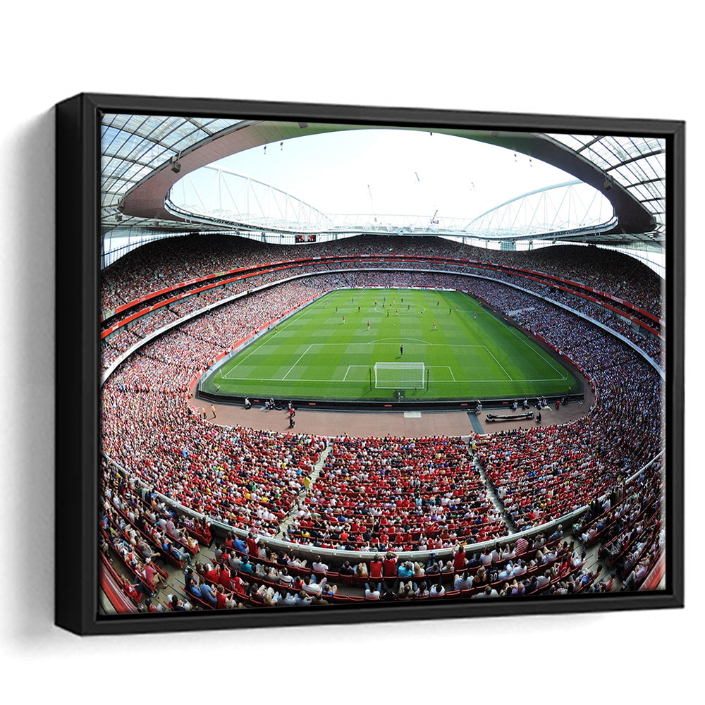 Arsenal Football Stadium in London, Stadium Canvas, Sport Art, Framed Canvas Print Wall Art, Floating Frame
