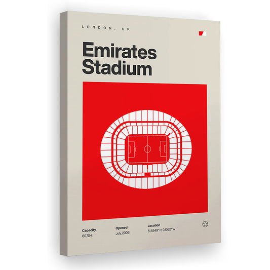 Emirates Stadium Football Print, Stadium Canvas Art, Fan Gifts, Sport Art, Canvas Print Wall Art