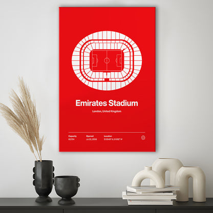 Emirates Stadium Print, Stadium Canvas Art, Fan Gifts, Sport Art, Canvas Print Wall Art