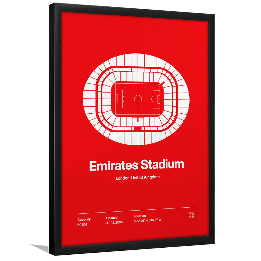 Emirates Stadium Print, Stadium Art, Gifts for him, Sport Art, Framed Art Print Wall Decor