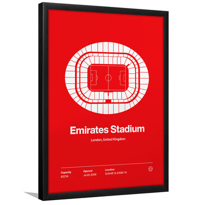 Emirates Stadium Print, Stadium Art, Gifts for him, Sport Art, Framed Art Print Wall Decor