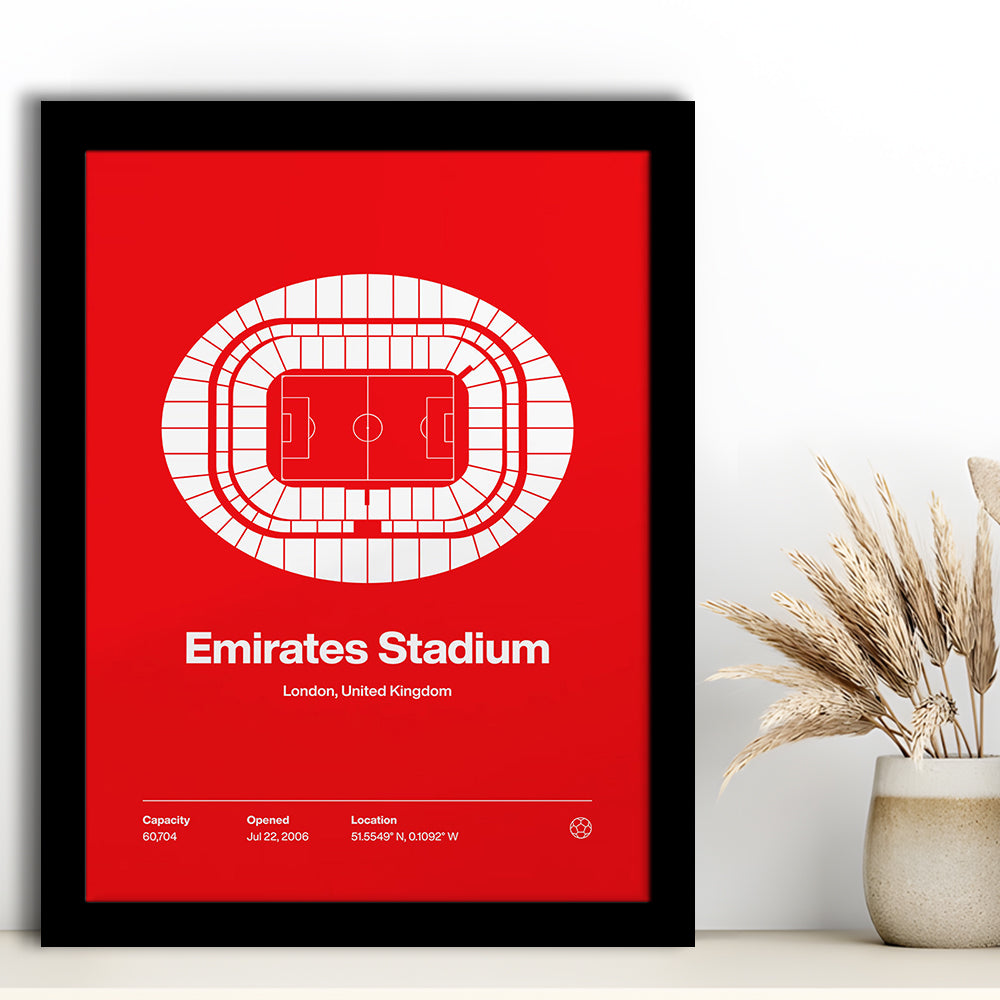 Emirates Stadium Print, Stadium Art, Gifts for him, Sport Art, Framed Art Print Wall Decor