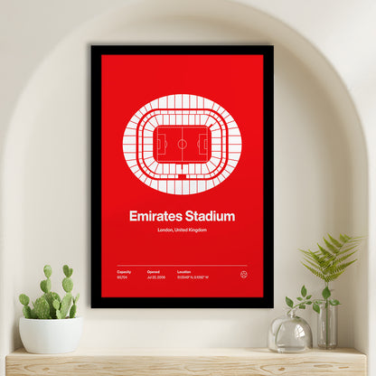 Emirates Stadium Print, Stadium Art, Gifts for him, Sport Art, Framed Art Print Wall Decor