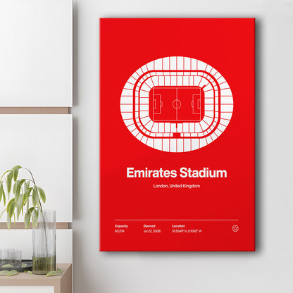 Emirates Stadium Print, Stadium Canvas Art, Fan Gifts, Sport Art, Canvas Print Wall Art