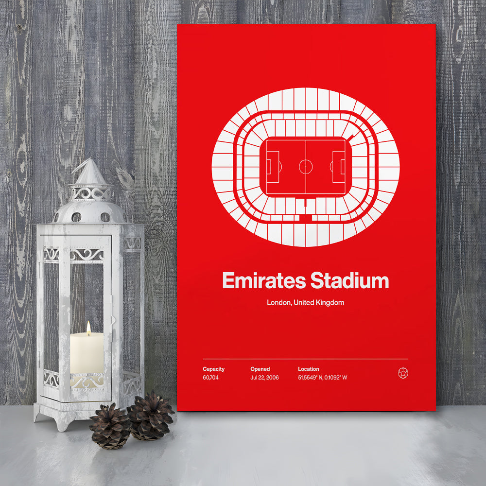 Emirates Stadium Print, Stadium Canvas Art, Fan Gifts, Sport Art, Canvas Print Wall Art