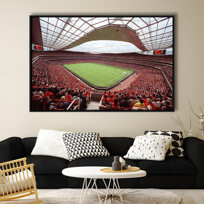 Arsenal in Emirates Stadium, Stadium Canvas, Sport Art, Framed Canvas Print Wall Art, Floating Frame