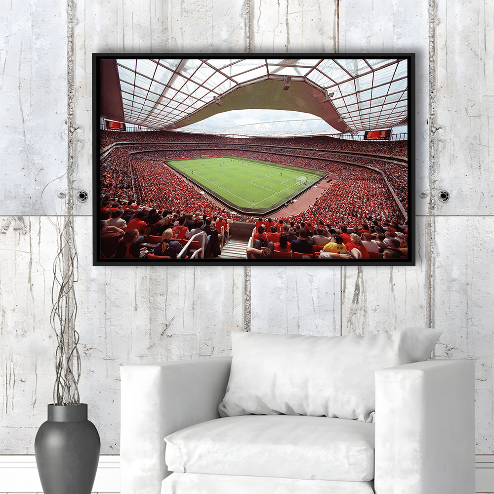 Arsenal in Emirates Stadium, Stadium Canvas, Sport Art, Framed Canvas Print Wall Art, Floating Frame