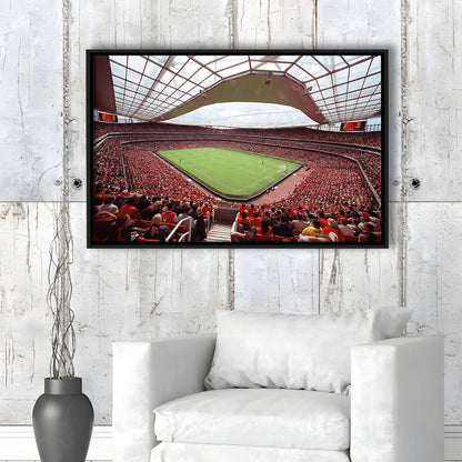 Arsenal in Emirates Stadium, Stadium Canvas, Sport Art, Framed Canvas Print Wall Art, Floating Frame
