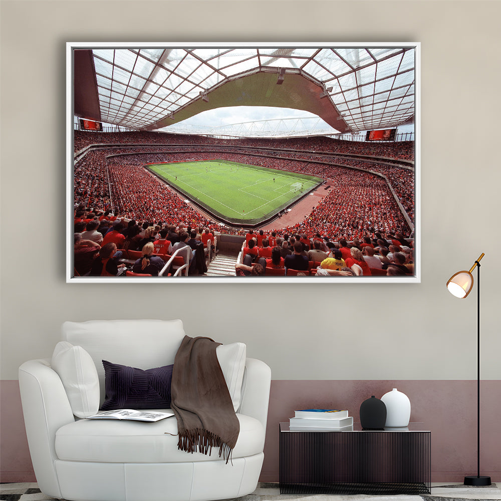 Arsenal in Emirates Stadium, Stadium Canvas, Sport Art, Framed Canvas Print Wall Art, Floating Frame