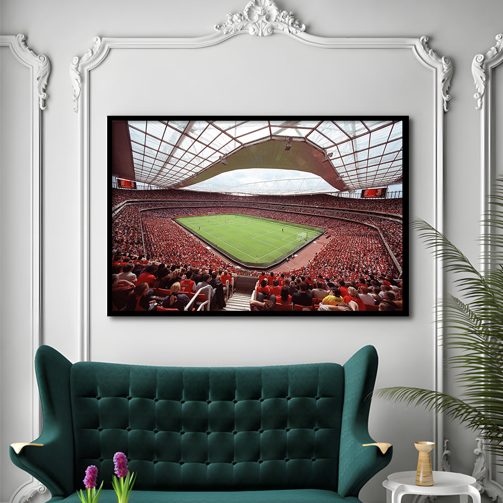 Arsenal in Emirates Stadium, Stadium Canvas, Sport Art, Gift for him, Framed Art Print Wall Decor, Picture Framed