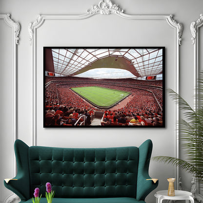 Arsenal in Emirates Stadium, Stadium Canvas, Sport Art, Gift for him, Framed Art Print Wall Decor, Picture Framed