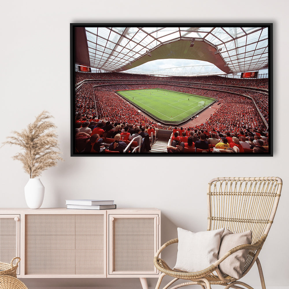 Arsenal in Emirates Stadium, Stadium Canvas, Sport Art, Framed Canvas Print Wall Art, Floating Frame
